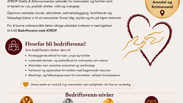 Bli bedriftsvenn – gi håp, trygghet og nye muligheter